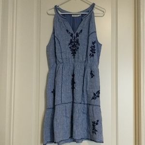 Roller Rabbit Embroidered Chambray Dress